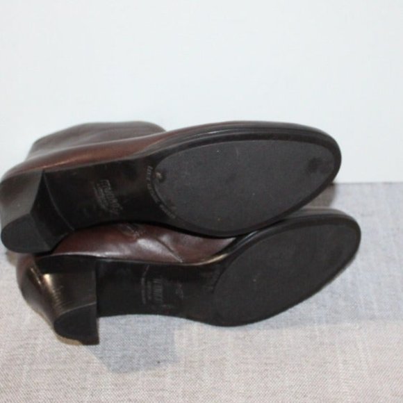 MUNRO WOMEN ROBYN HEEL BOOTIE SIZE 11 ANKLE BOOT LOW HEAL COMFY BROWN LEATHER - Picture 3 of 7
